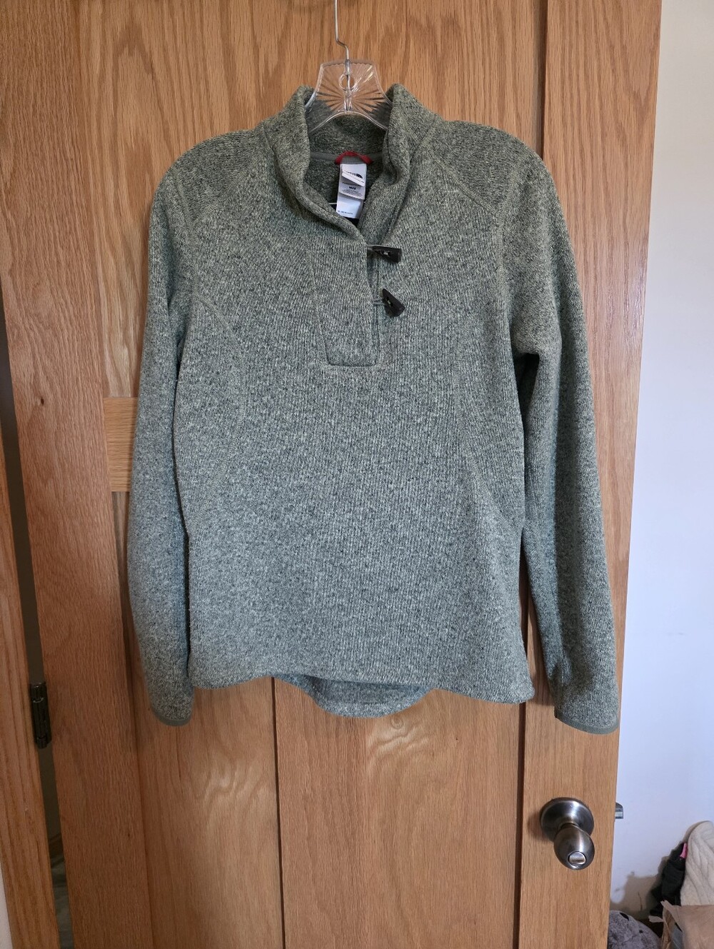 North Faxe Women's Medium Creacent Ridge Toggle Flewce Pullover Green